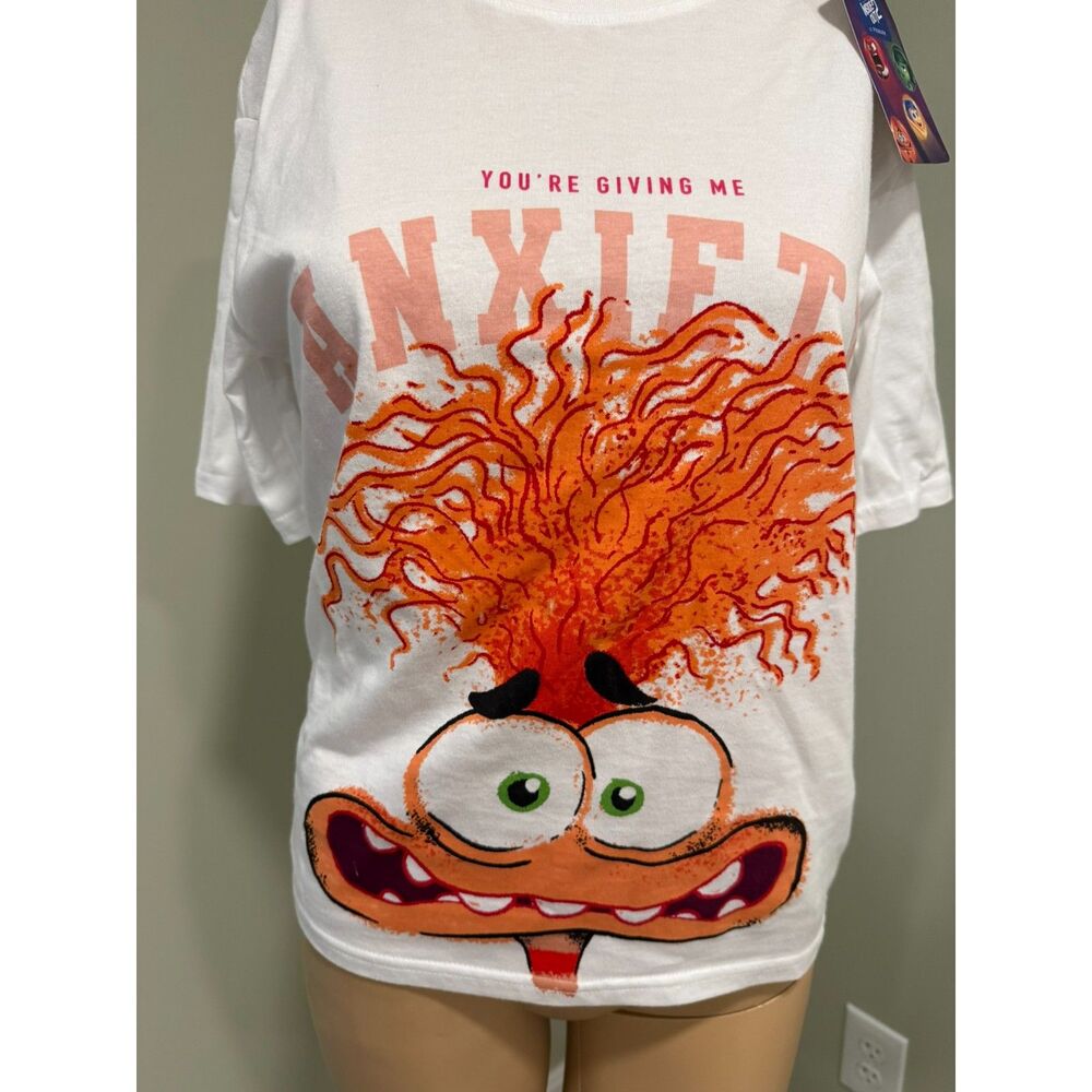 Disney Pixar Inside Out 2 Anxiety Big Head Logo T-Shirt